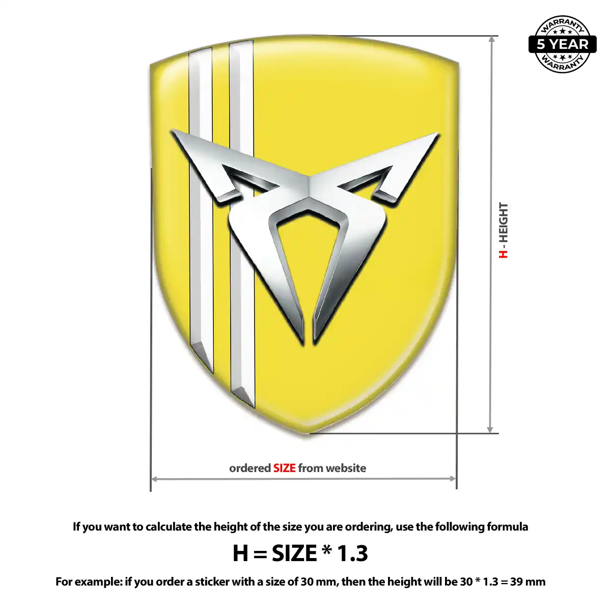Cupra Resin Emblem Sticker Elite Finish
