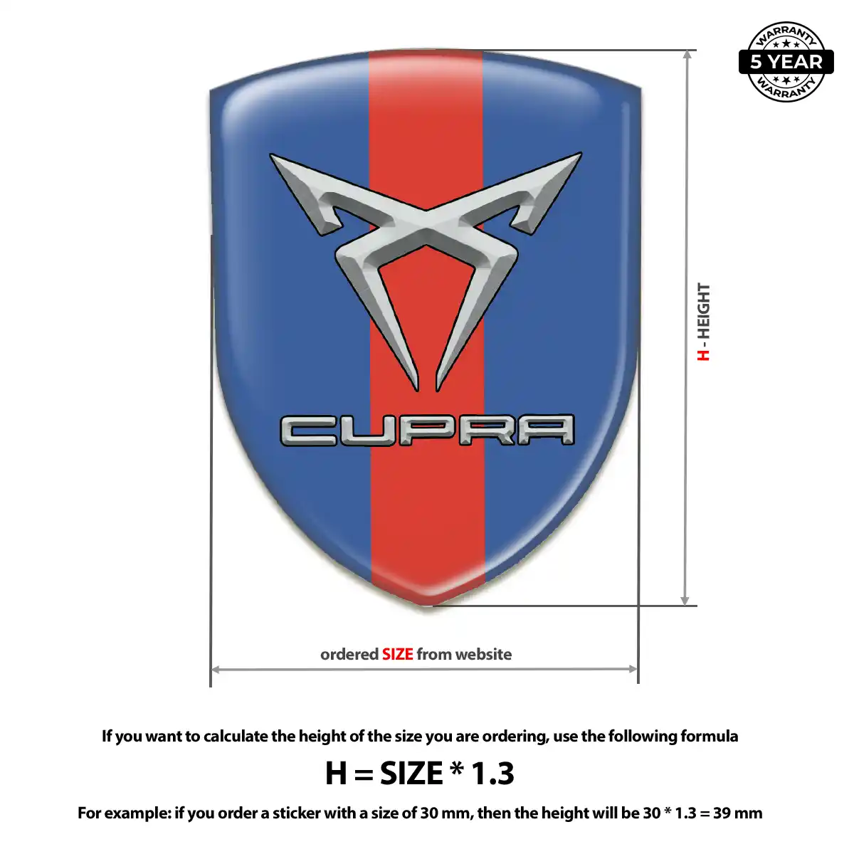 Cupra Resin Emblem Sticker Refined Design