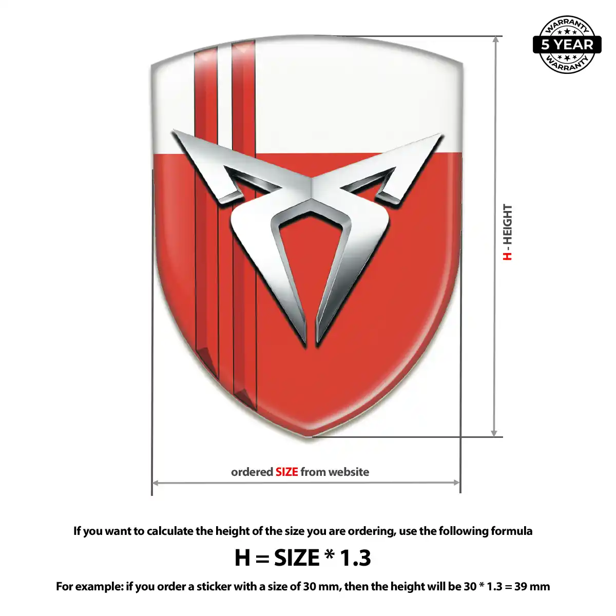 Cupra Resin Emblem Sticker Signature Grade