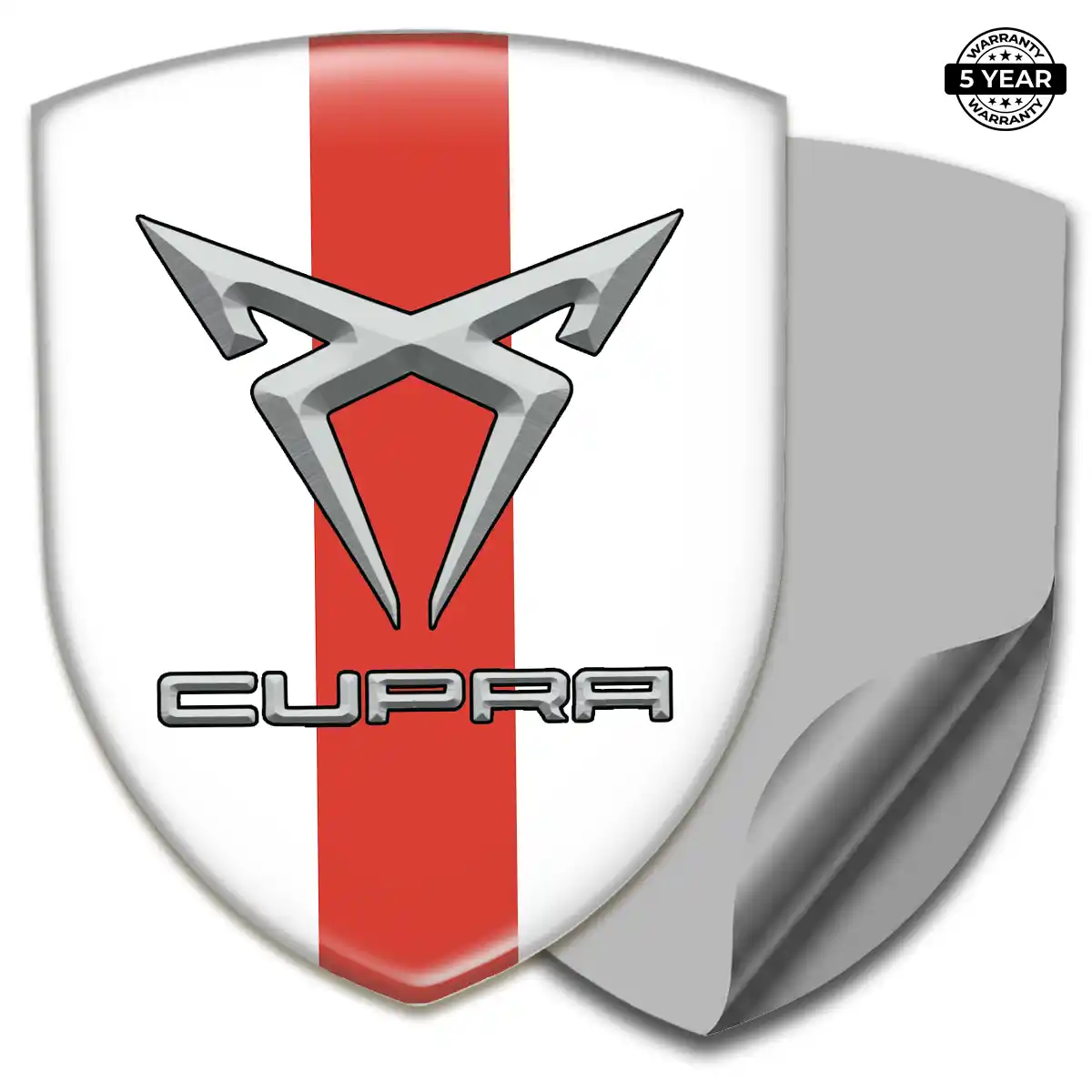Cupra Resin Emblem Sticker Sleek Style