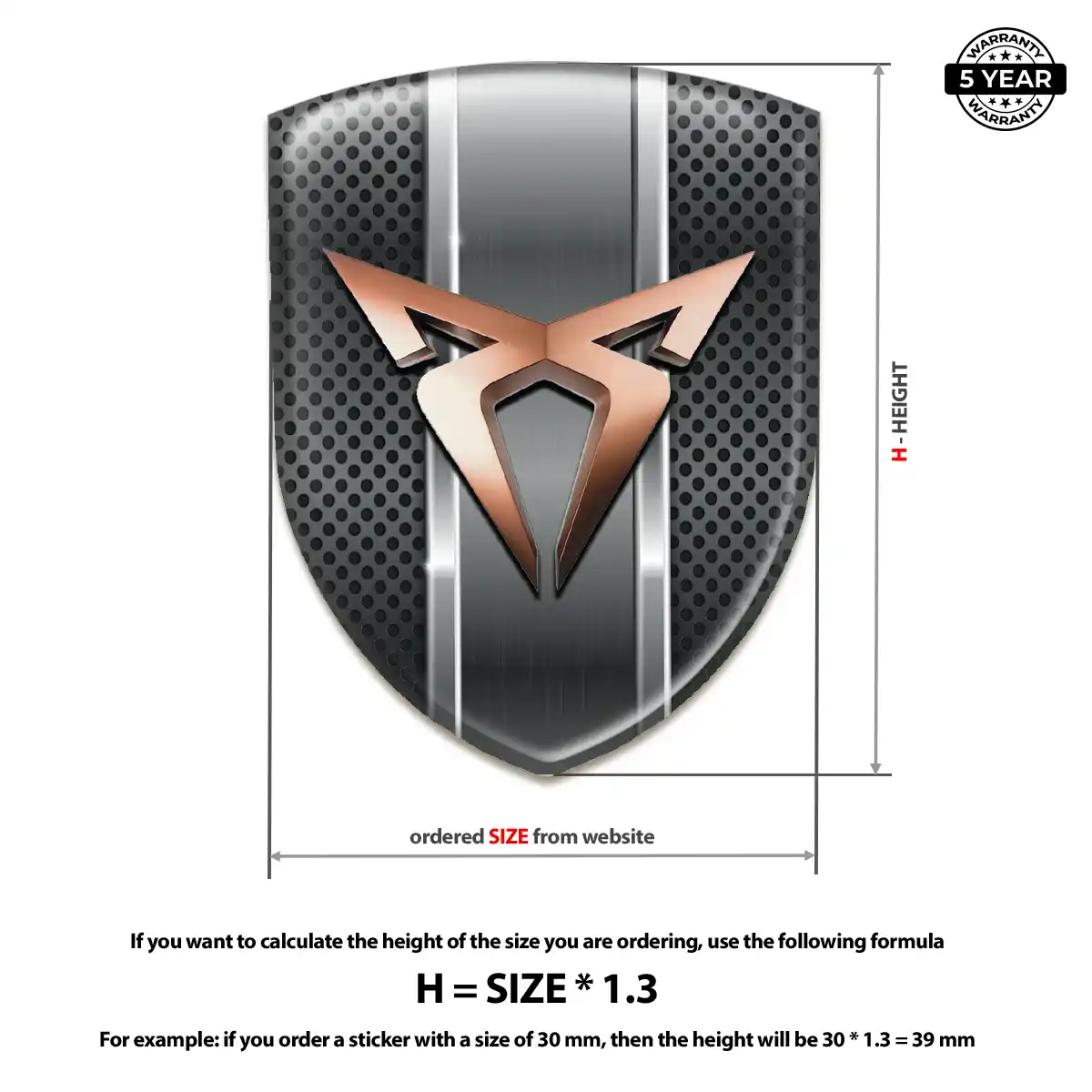 Cupra Self Adhesive Emblem Sticker Elite Finish