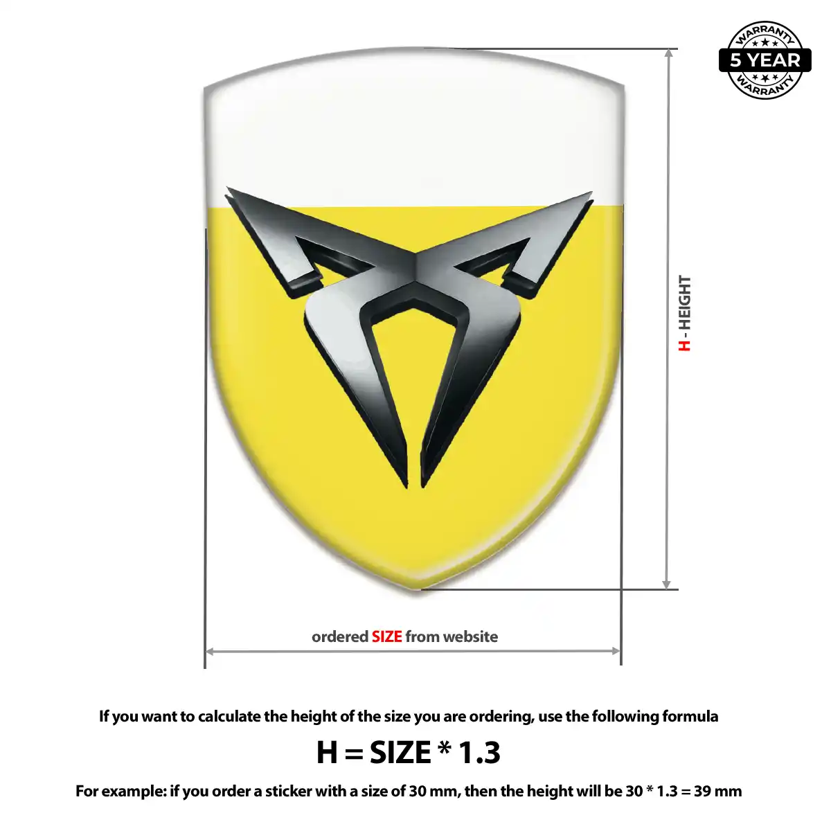 Cupra Self Adhesive Emblem Sticker Refined Design