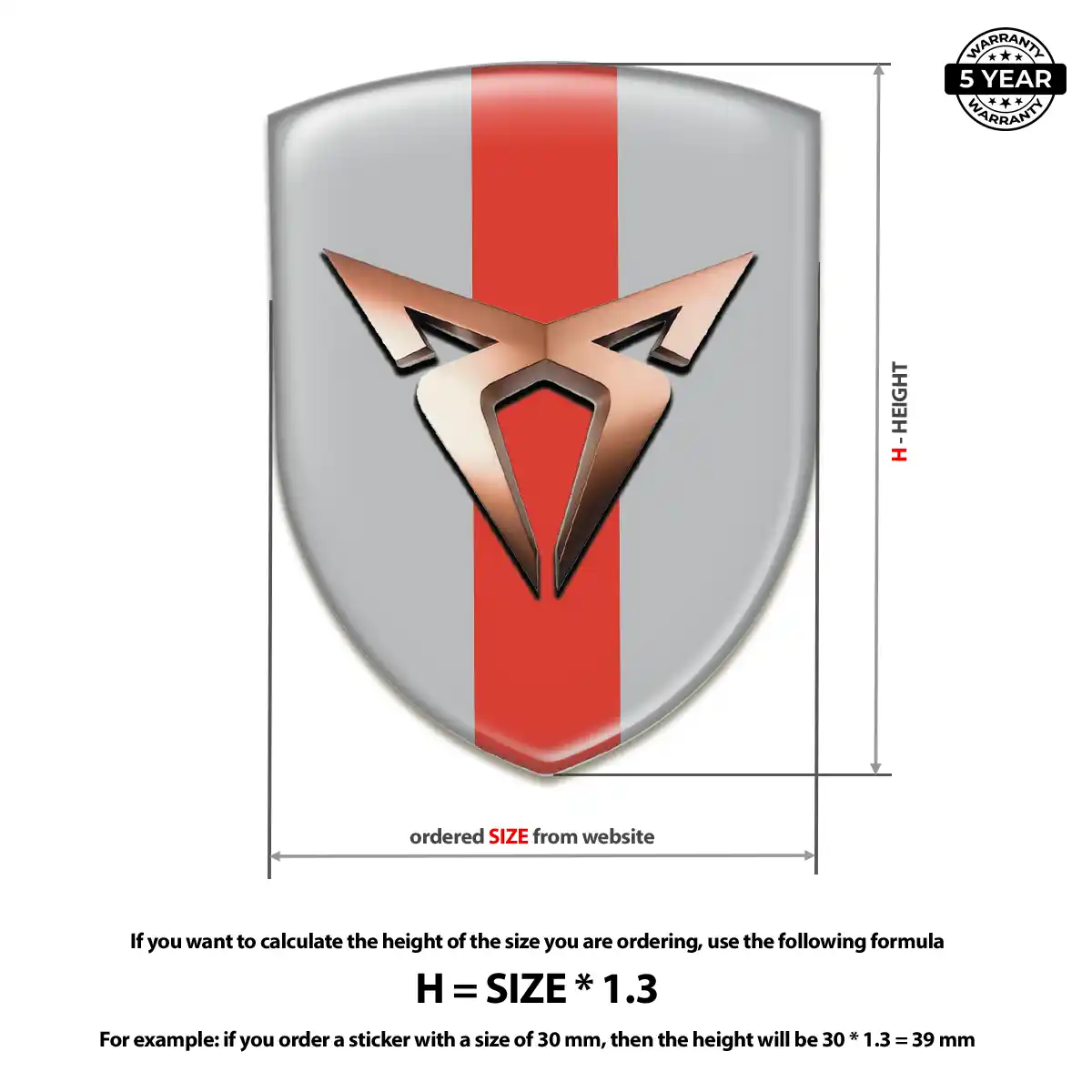 Cupra Self Adhesive Emblem Sticker Signature Grade