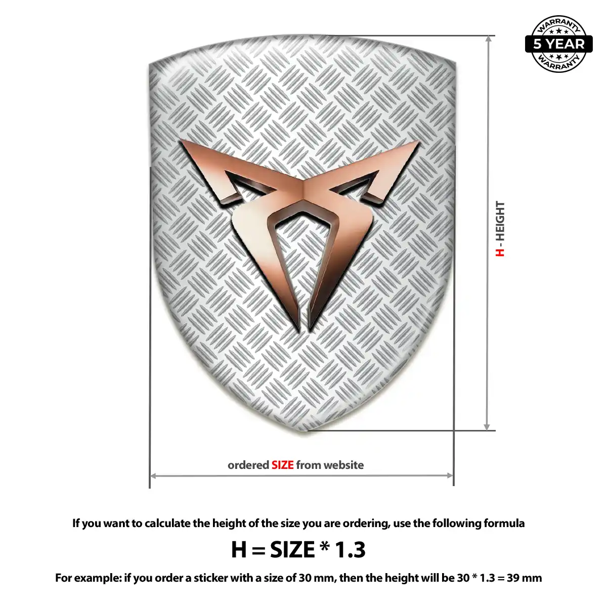 Cupra Self Adhesive Emblem Sticker Superior Craft