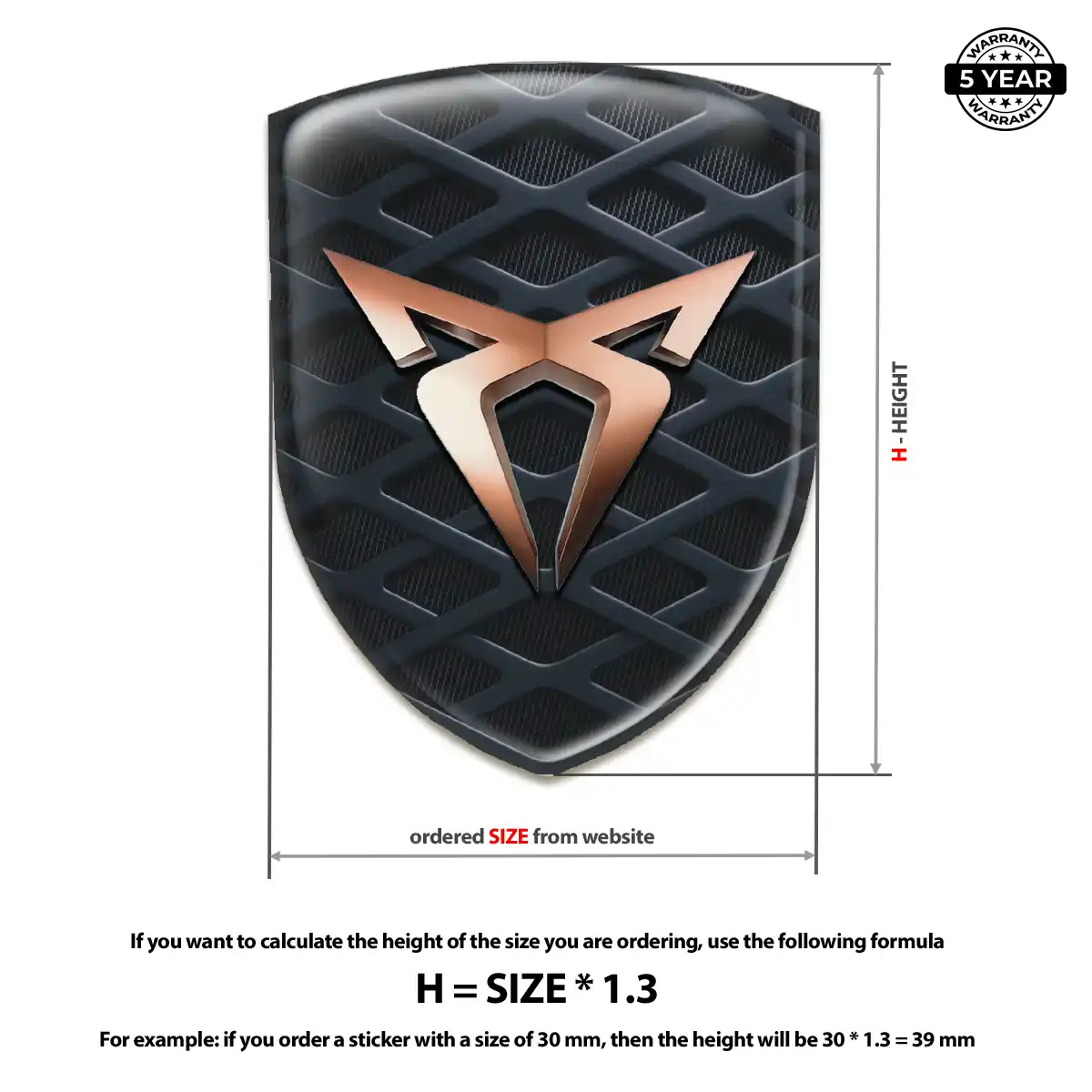 Cupra Silicone Badge Prime Quality