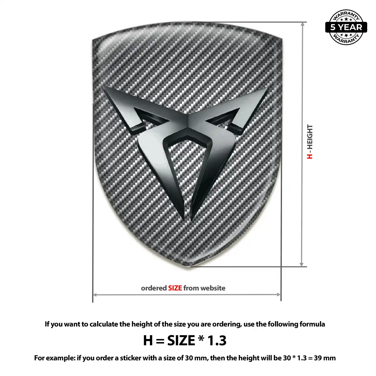 Cupra Silicone Sticker Elite Finish