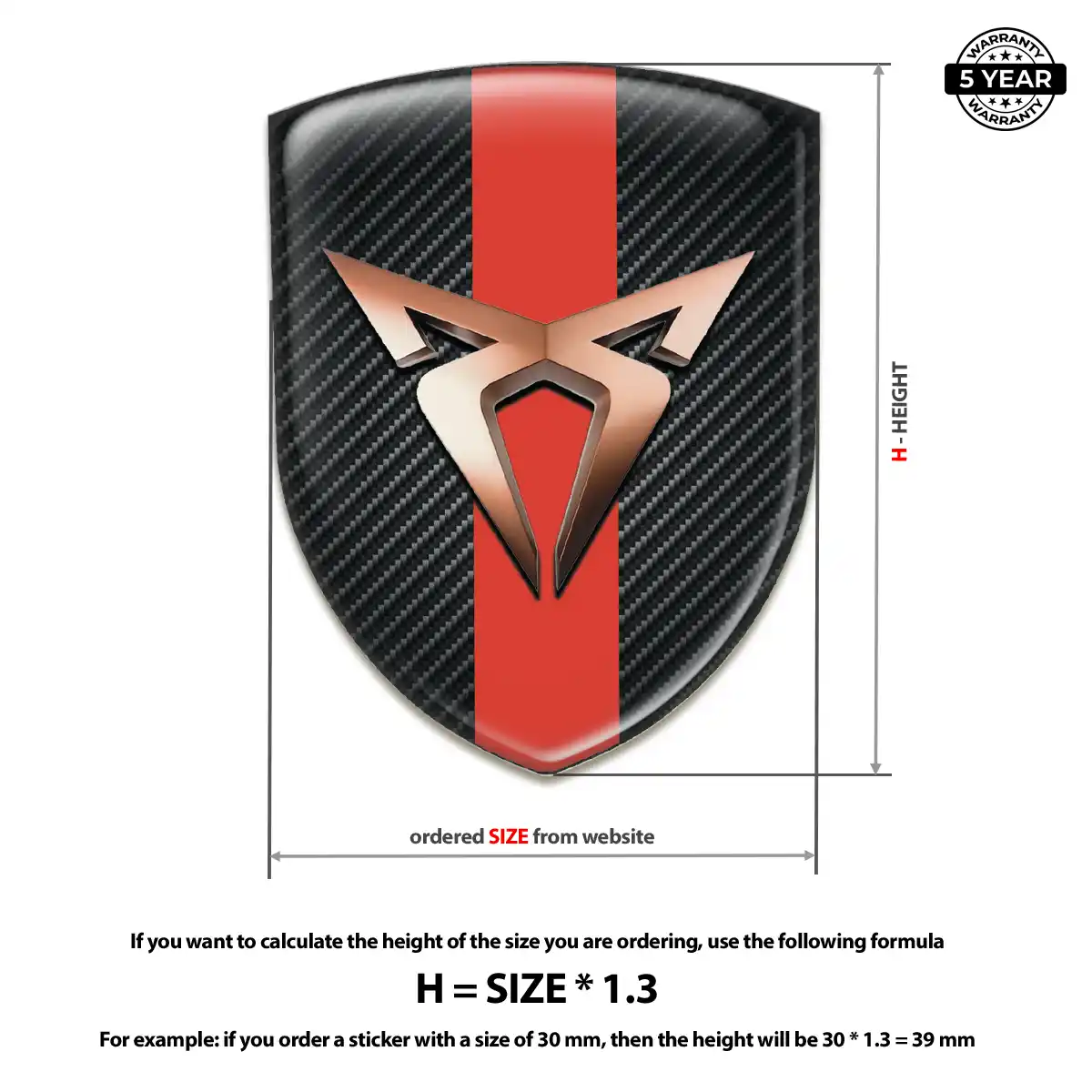 Cupra Silicone Sticker Prime Quality