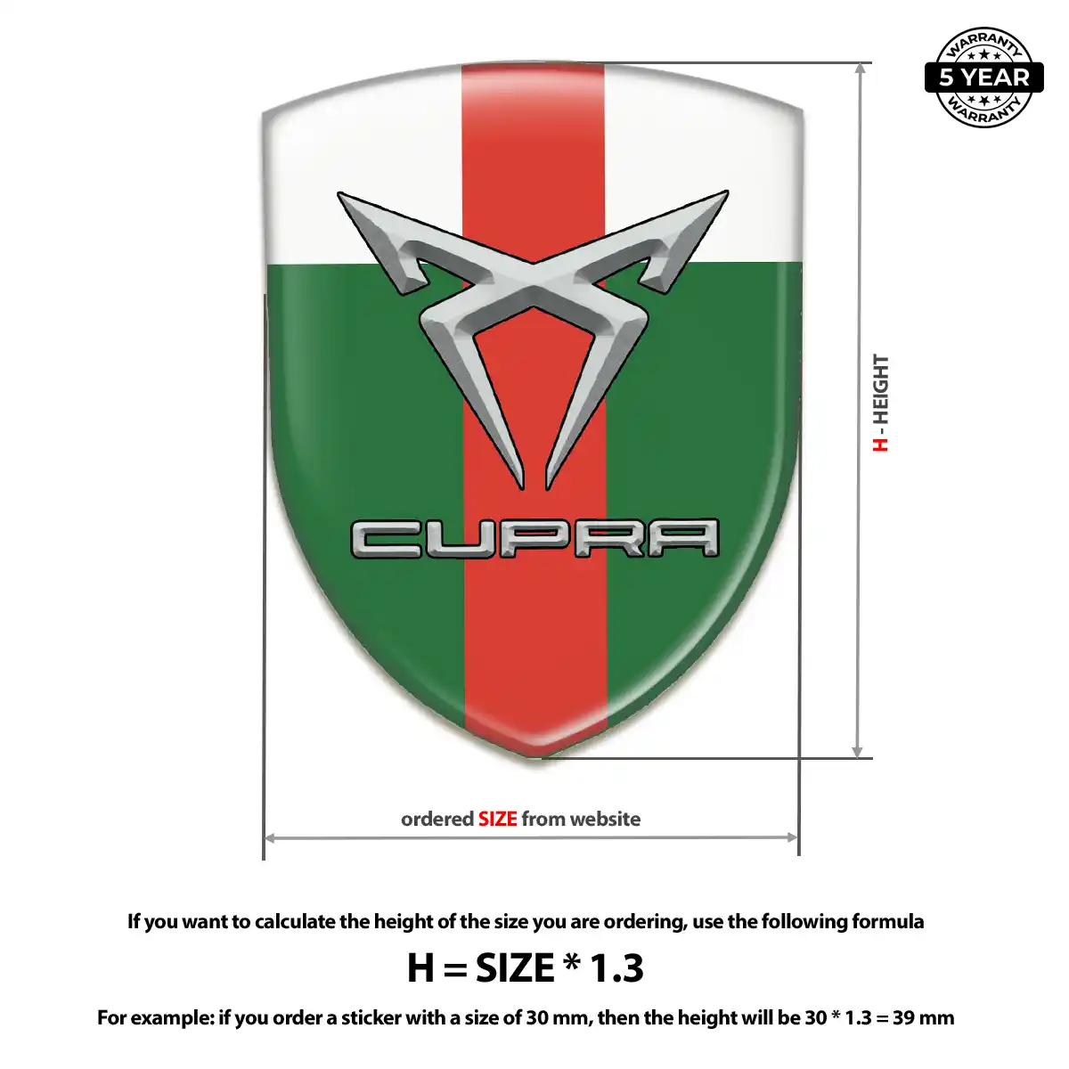 Cupra Silicone Sticker Refined Design