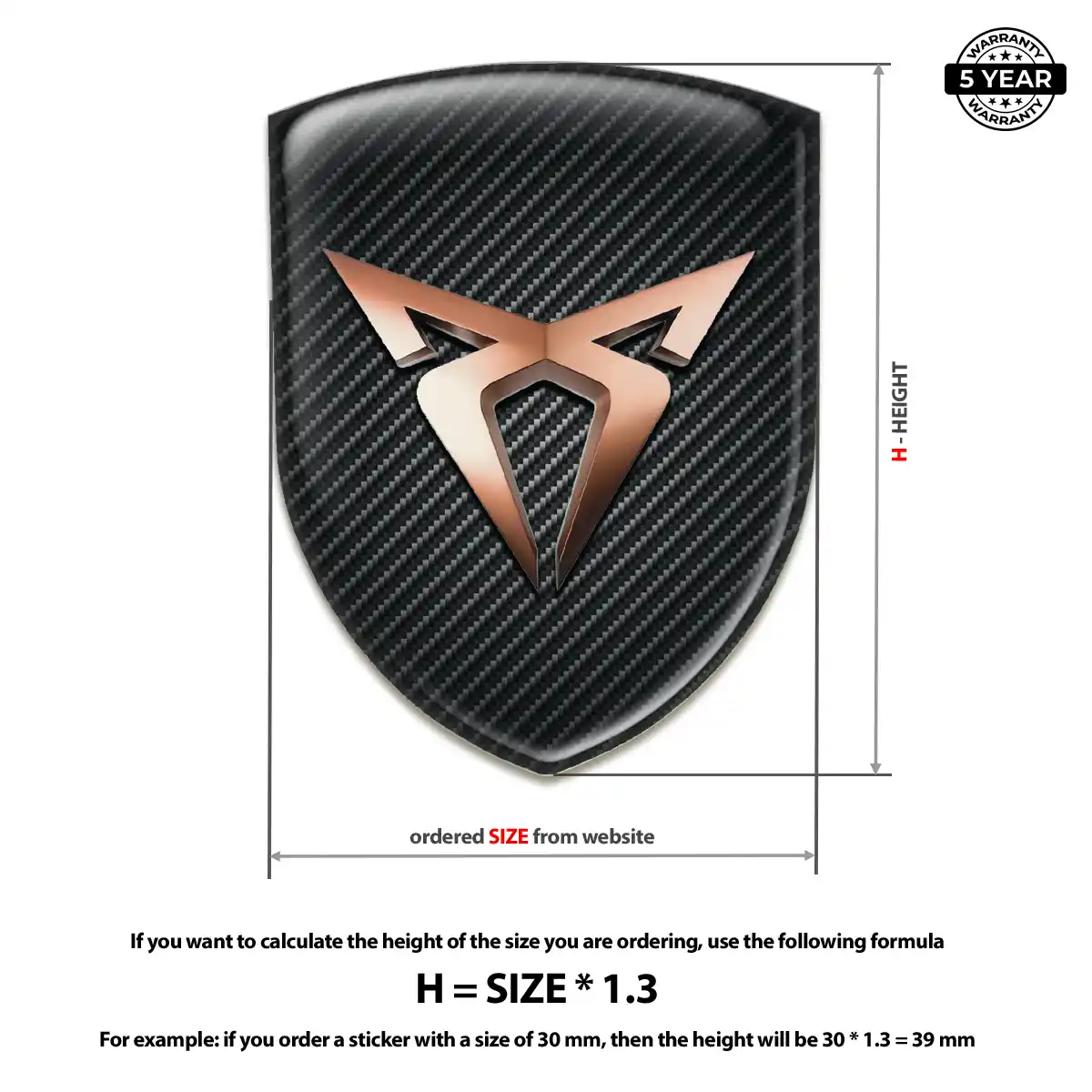 Cupra Silicone Sticker Sleek Style