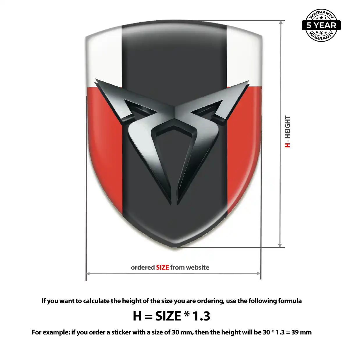 Cupra Silicone Sticker Superior Craft