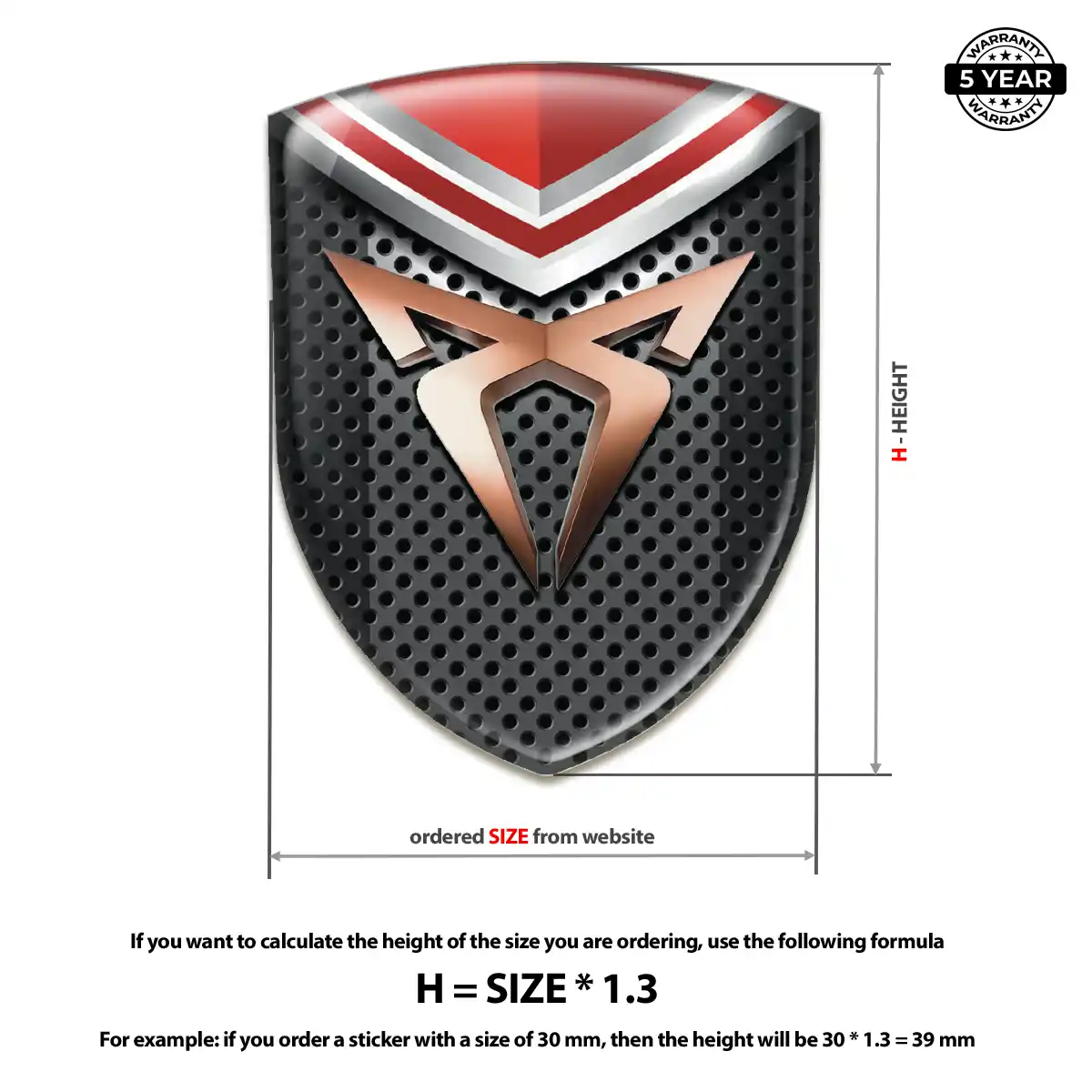 Cupra Vehicle Logo Sticker Elite Finish