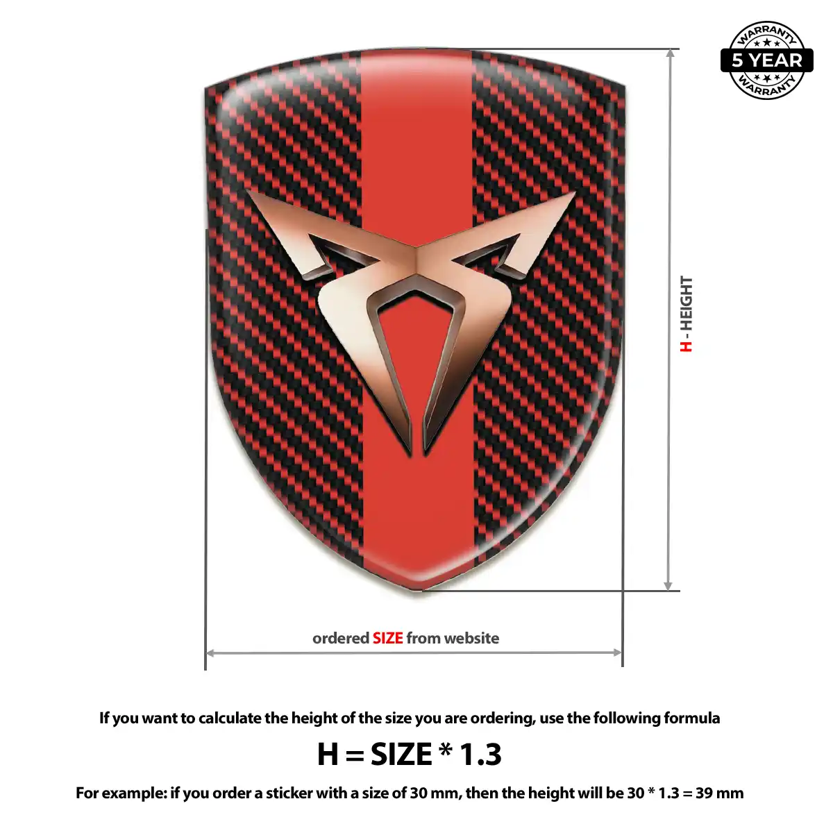 Cupra Vehicle Logo Sticker Prime Quality