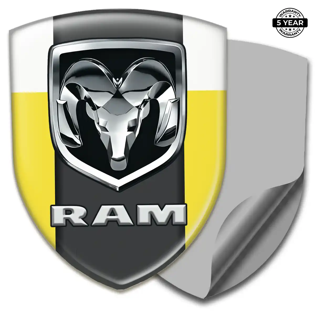 Dodge 3D Badge Sticker Refined Design