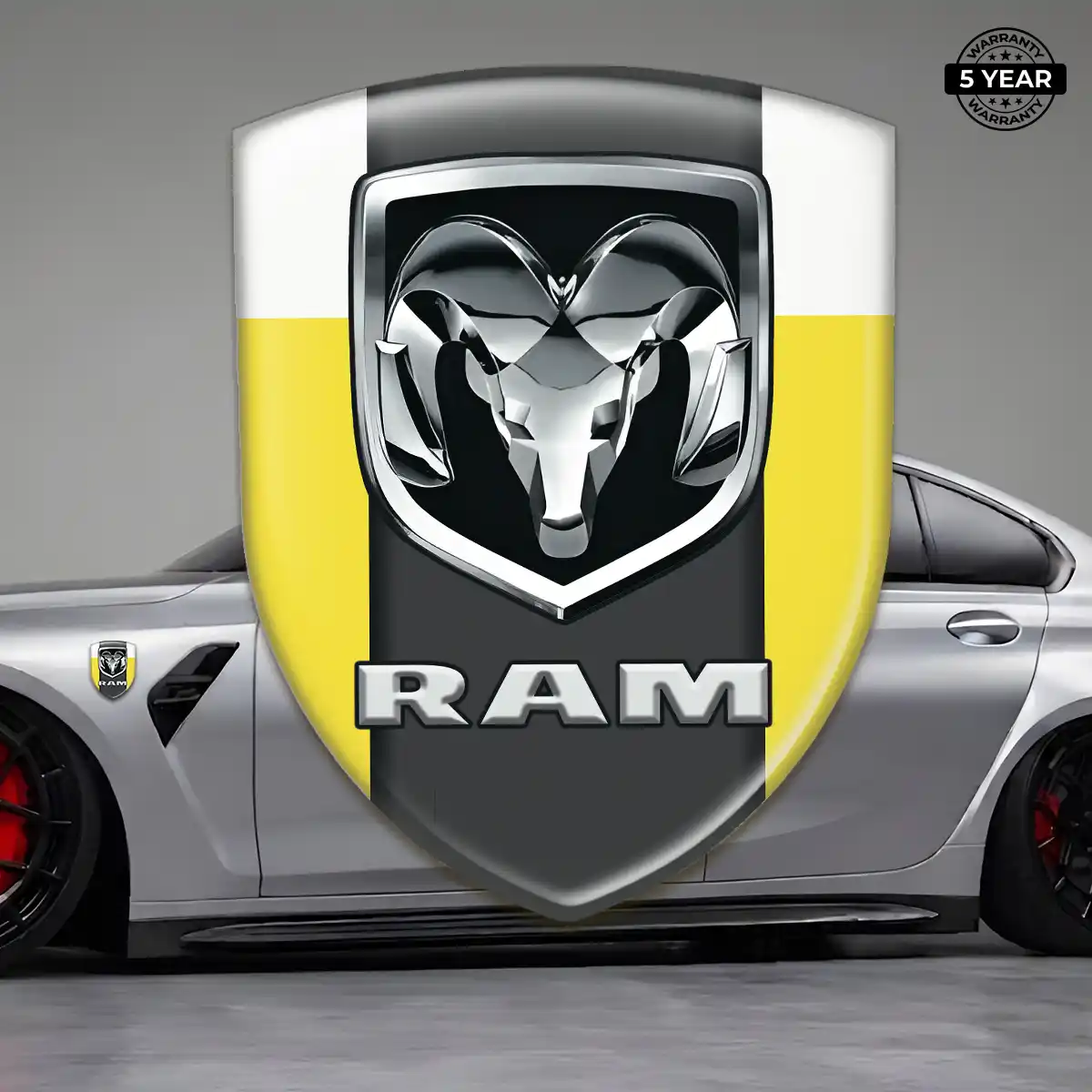Dodge 3D Badge Sticker Refined Design