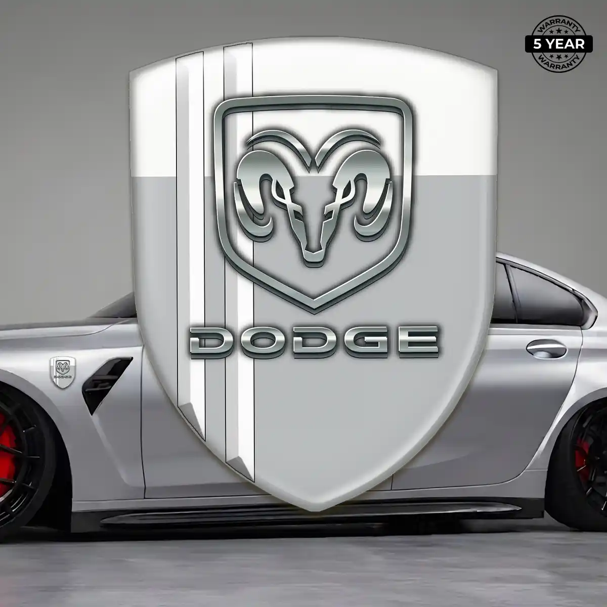Dodge 3D Domed Sticker Refined Design