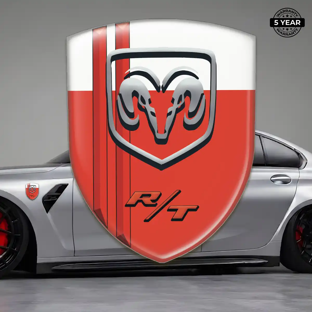 Dodge 3D Domed Sticker Sleek Style