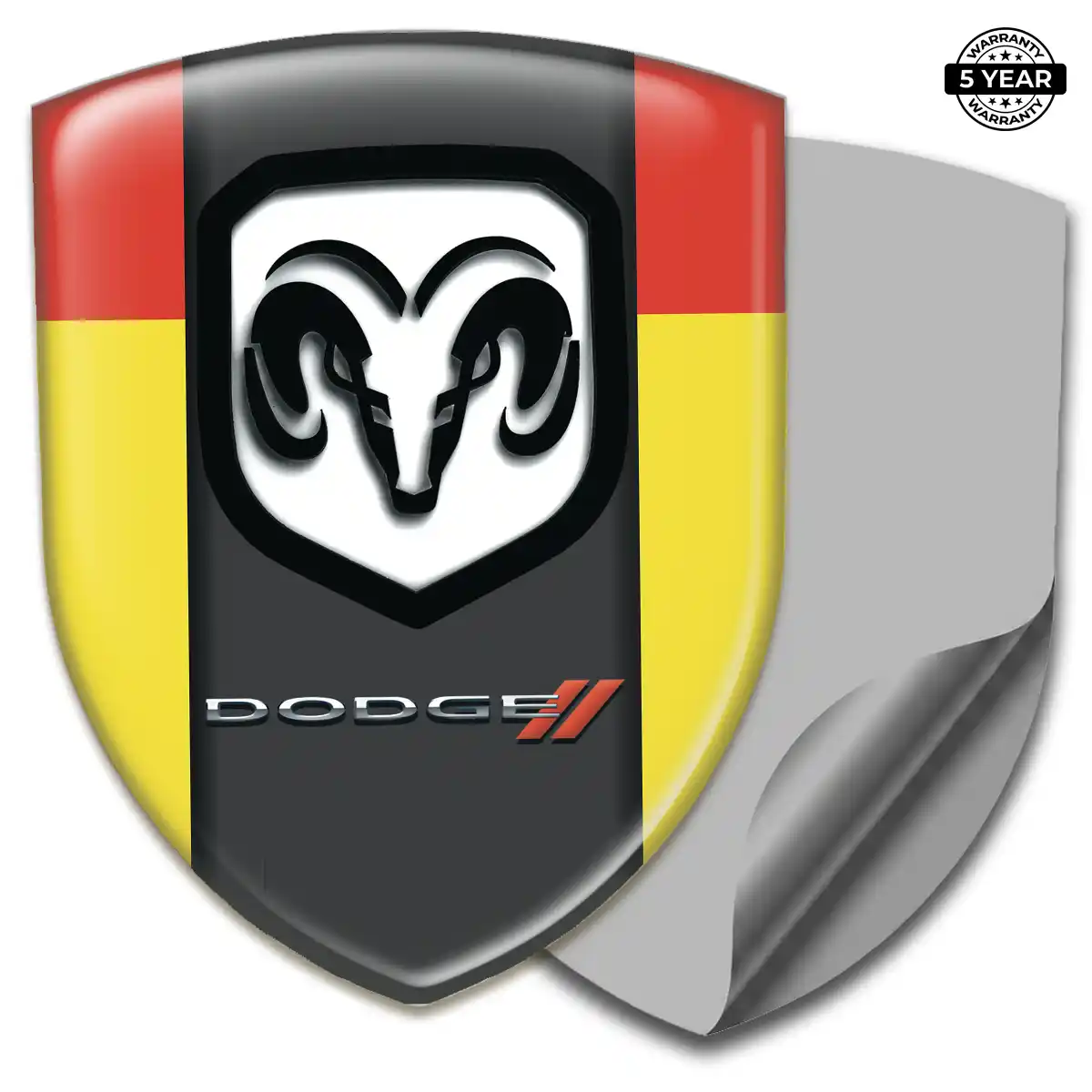 Dodge 3D Emblem Sticker Sleek Style