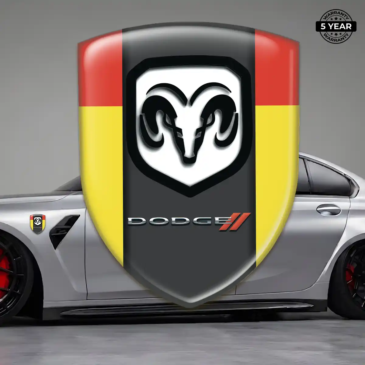 Dodge 3D Emblem Sticker Sleek Style