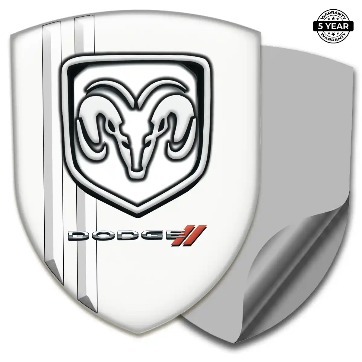 Dodge 3D Gel Sticker Refined Design