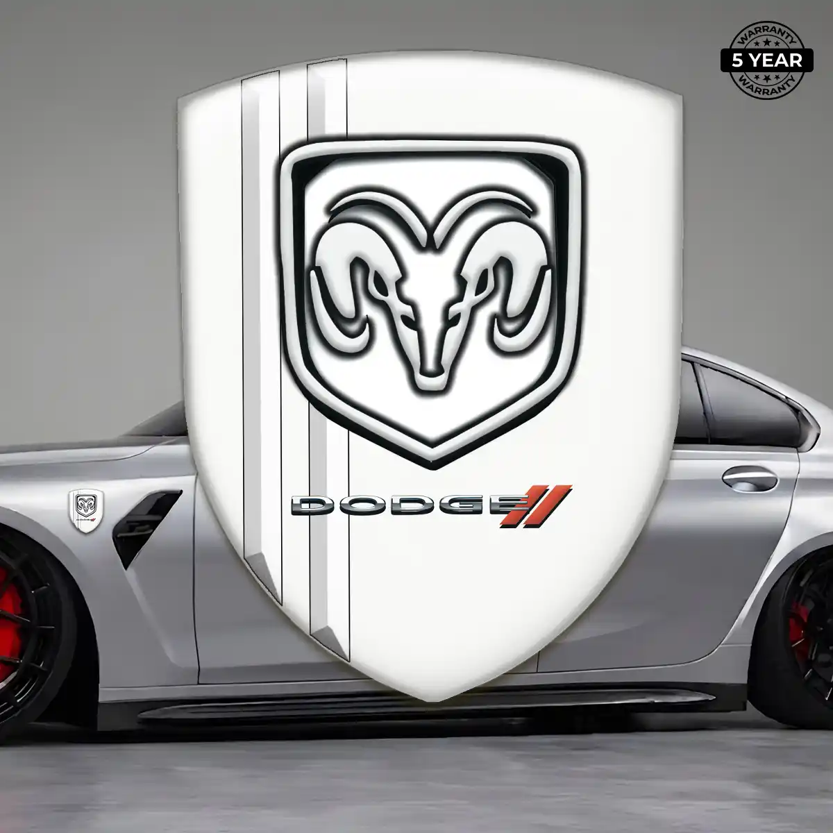 Dodge 3D Gel Sticker Refined Design