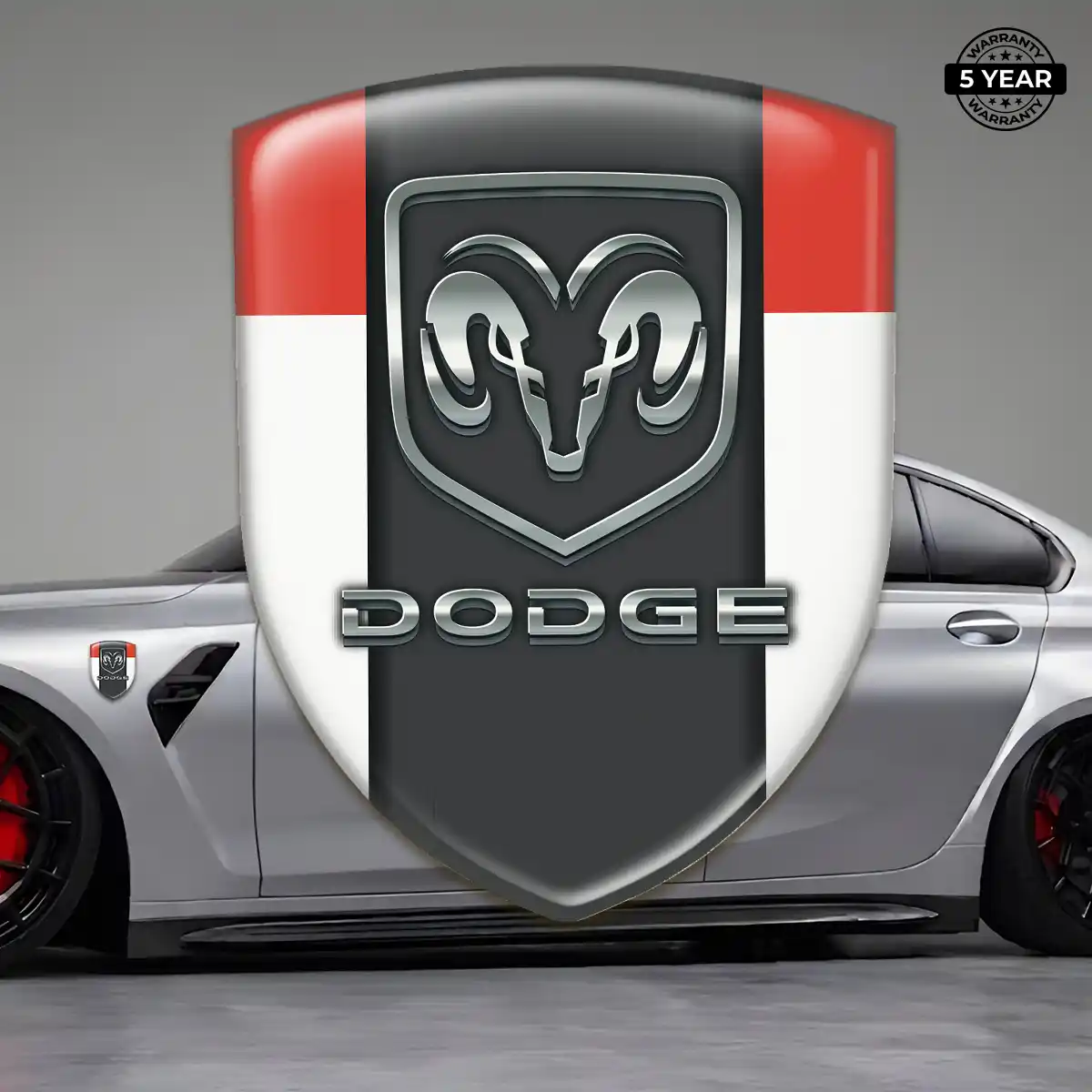 Dodge 3D Gel Sticker Sleek Style