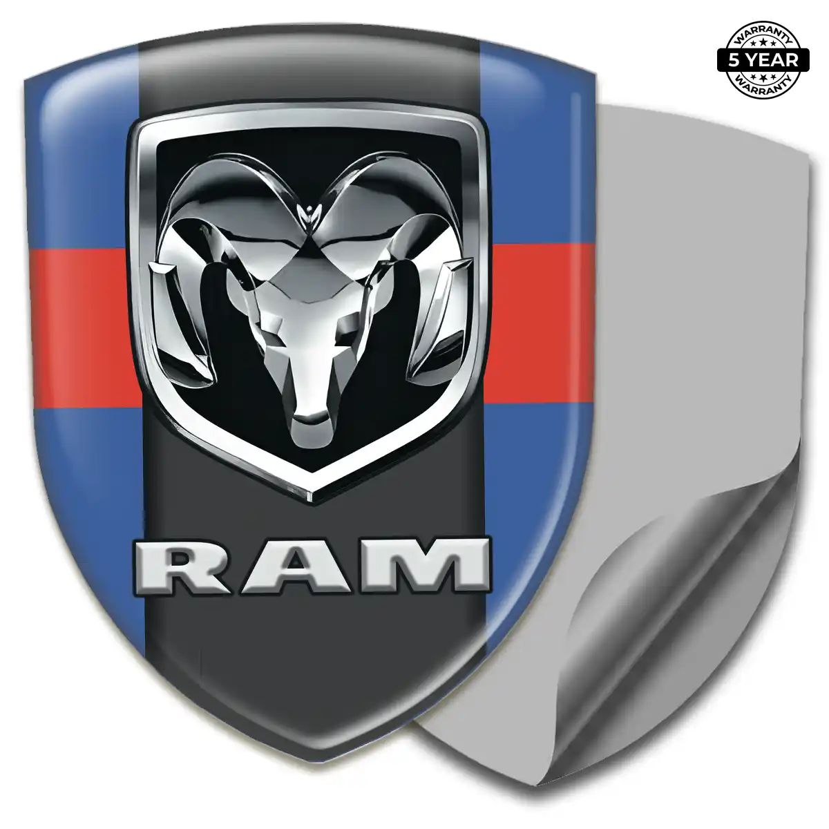 Dodge 3D Logo Sticker Refined Design