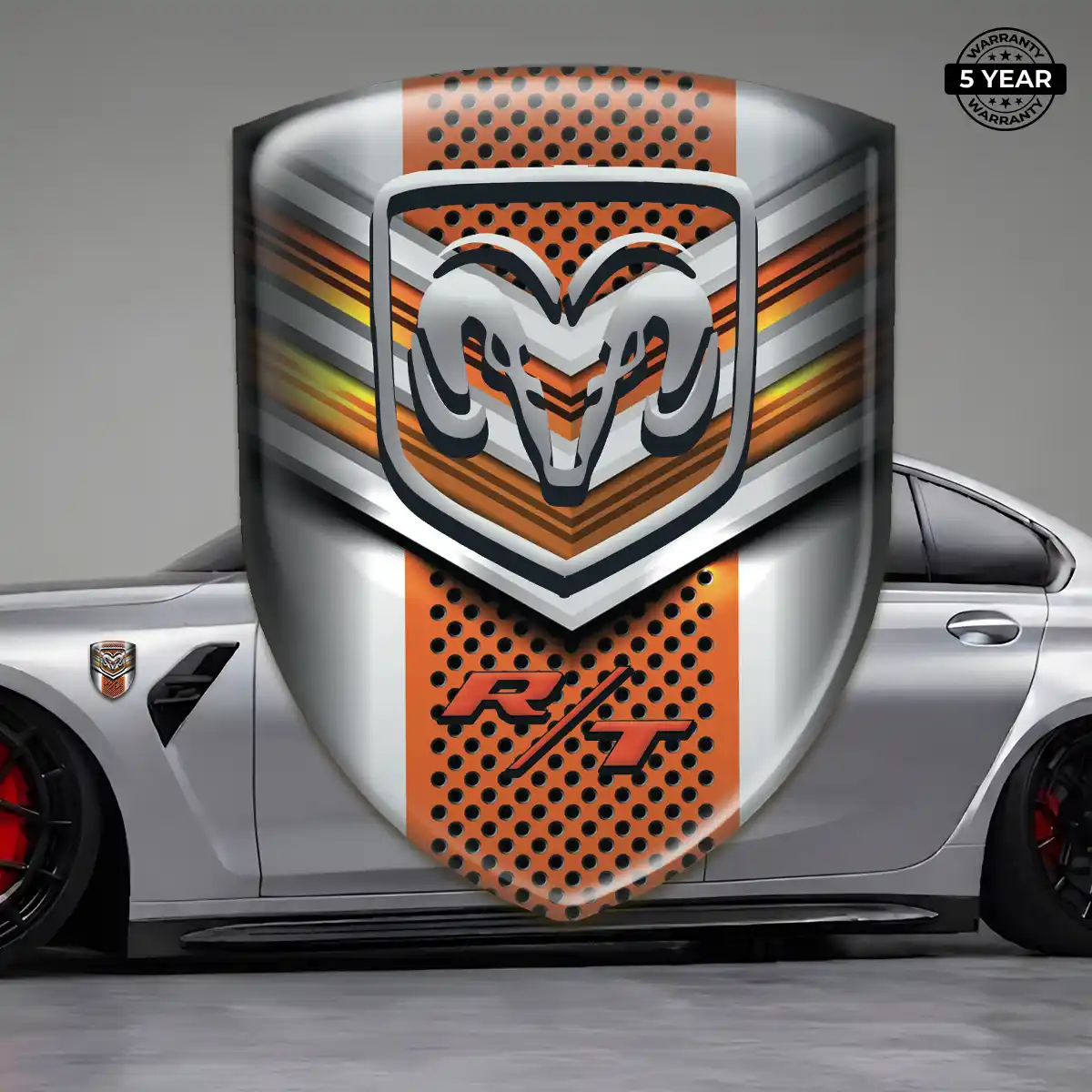 Dodge 3D Logo Sticker Sleek Style