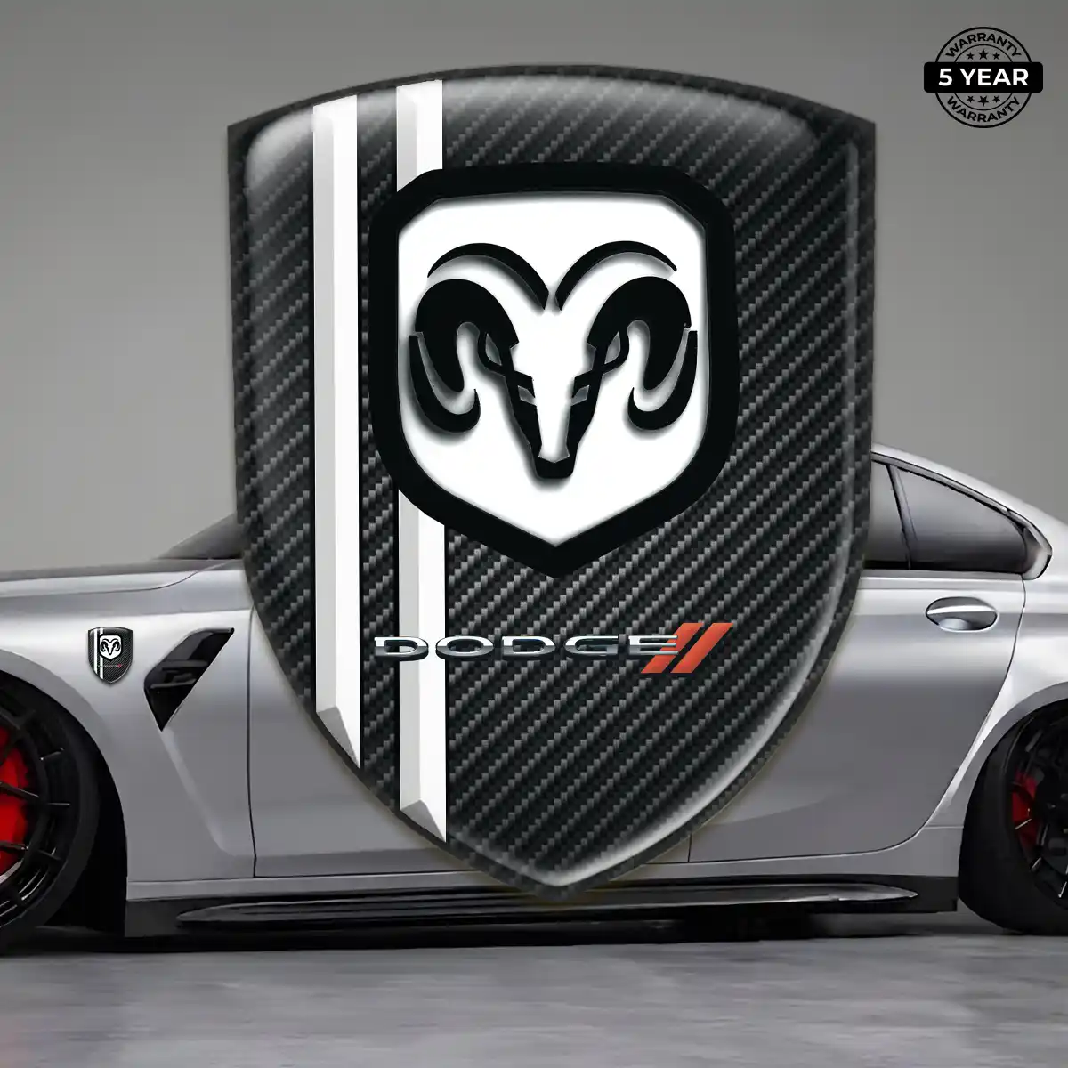 Dodge 3D Resin Sticker Refined Design