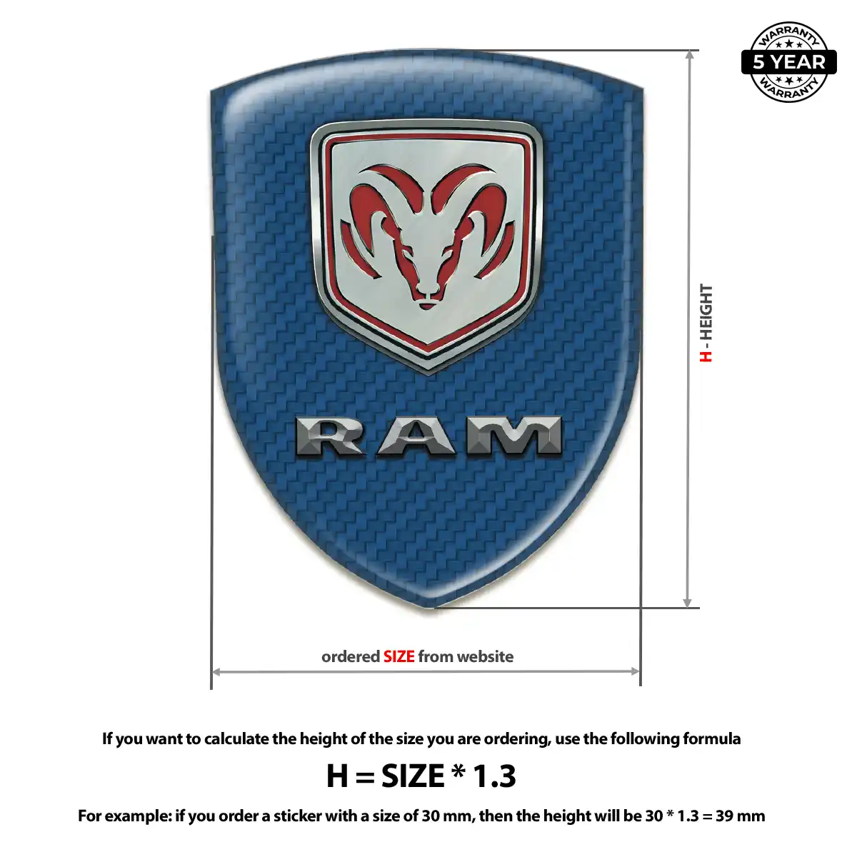 Dodge Automotive Emblem Sticker Refined Design