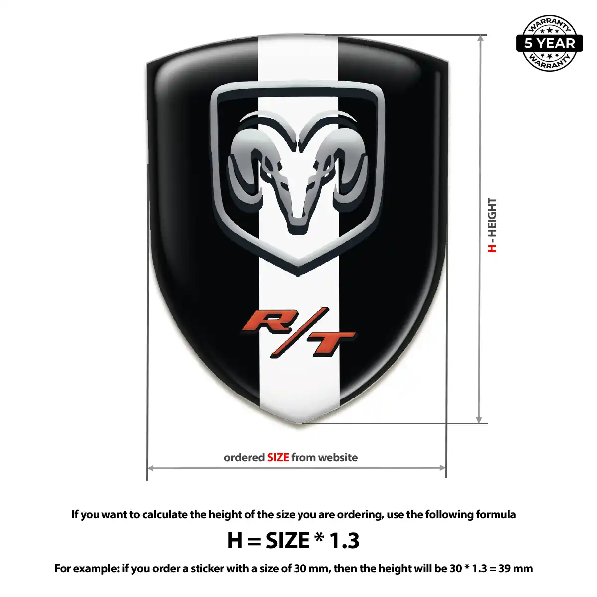 Dodge Automotive Emblem Sticker Sleek Style