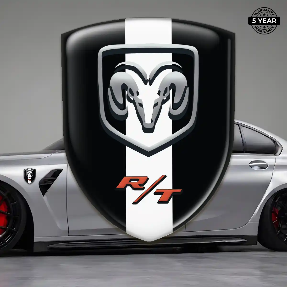 Dodge Automotive Emblem Sticker Sleek Style