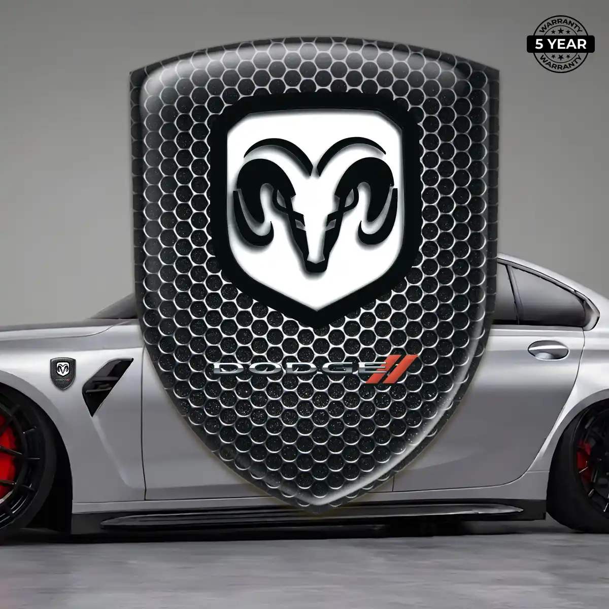 Dodge Car Badge Sticker Refined Design