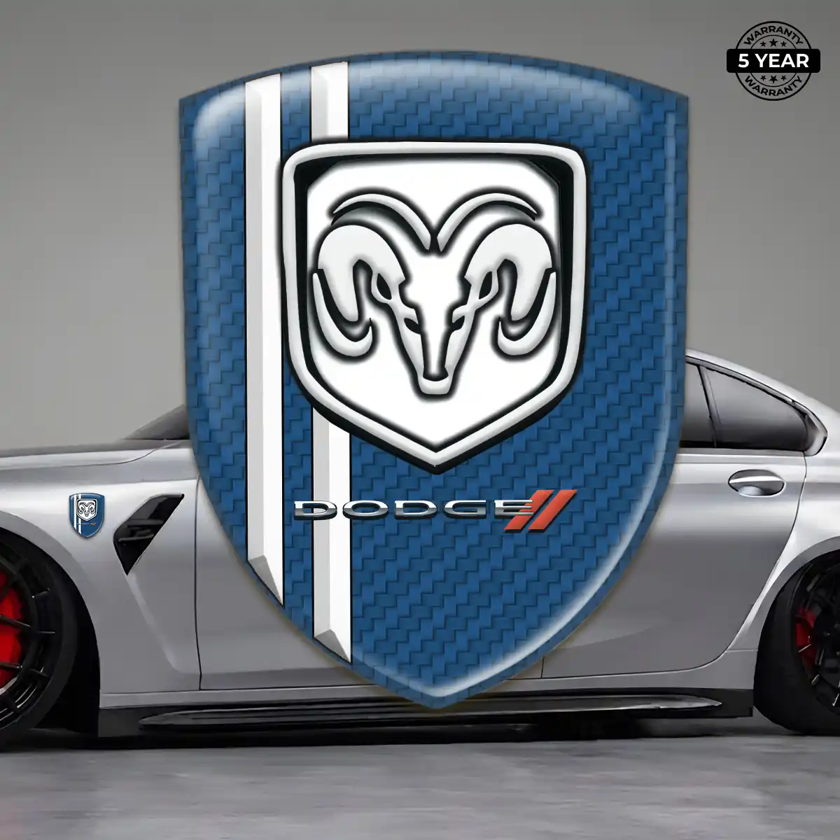 Dodge Car Badge Sticker Sleek Style