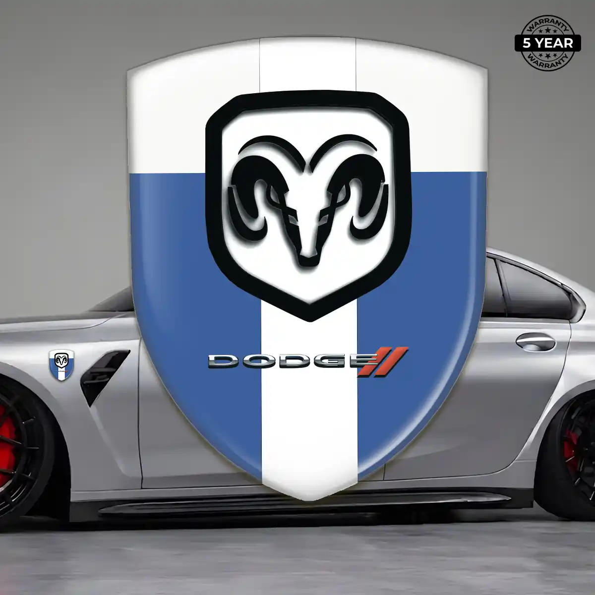 Dodge Car Emblem Decal Refined Design