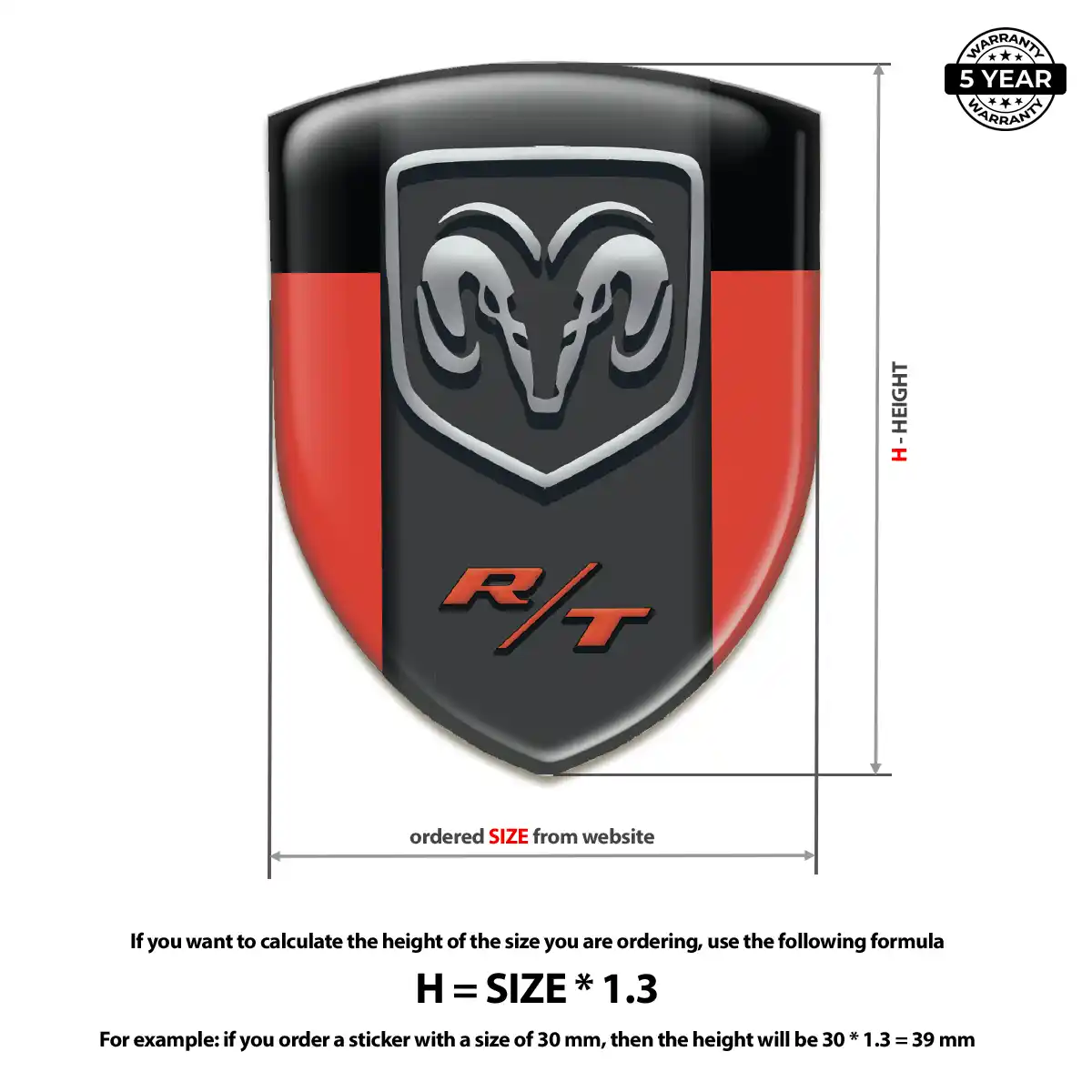 Dodge Car Emblem Decal Sleek Style