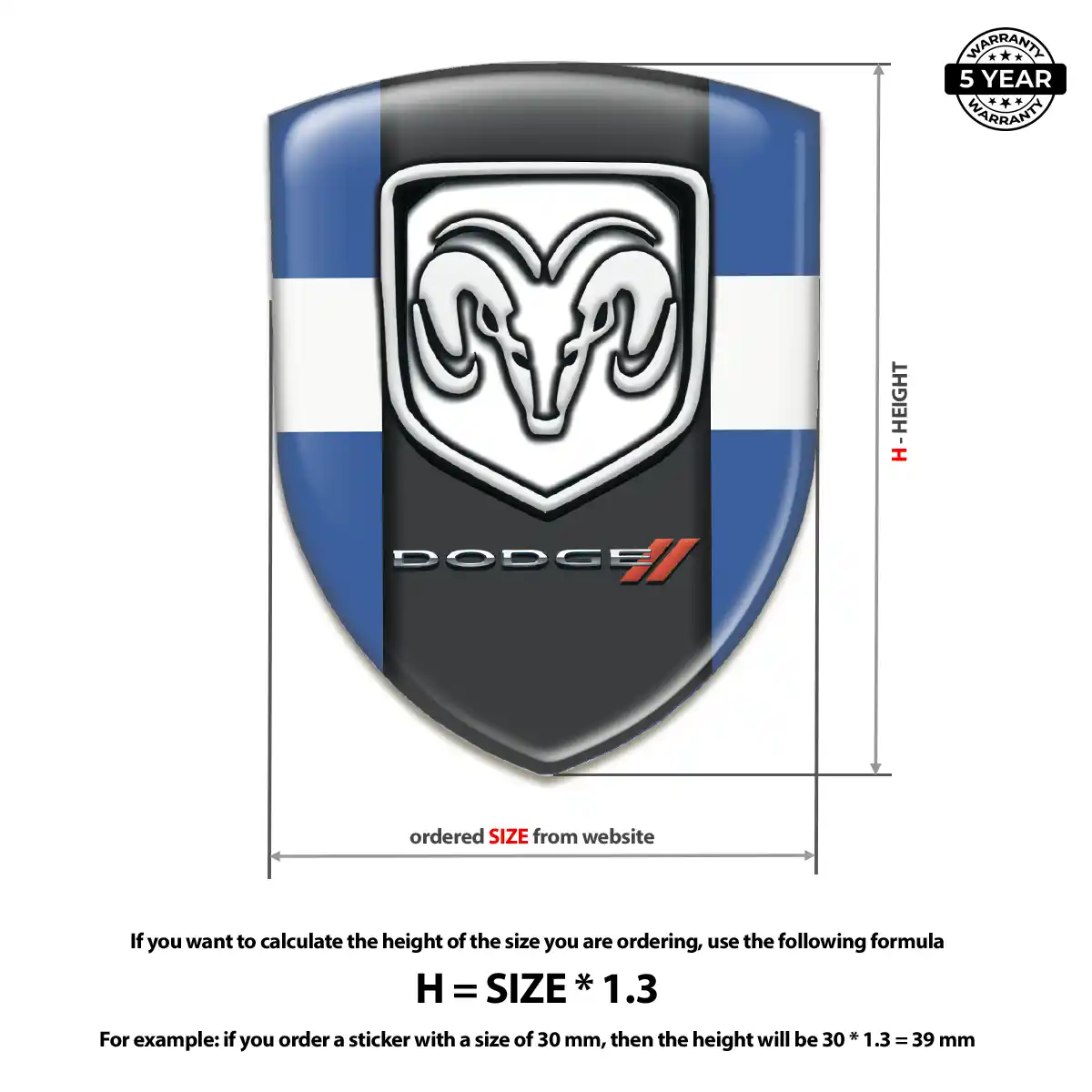 Dodge Car Emblem Overlay Refined Design