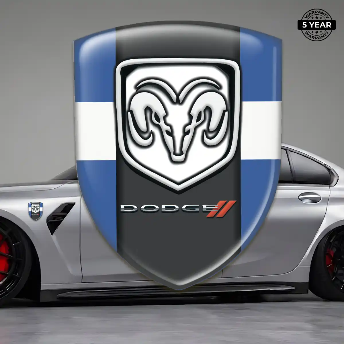 Dodge Car Emblem Overlay Refined Design
