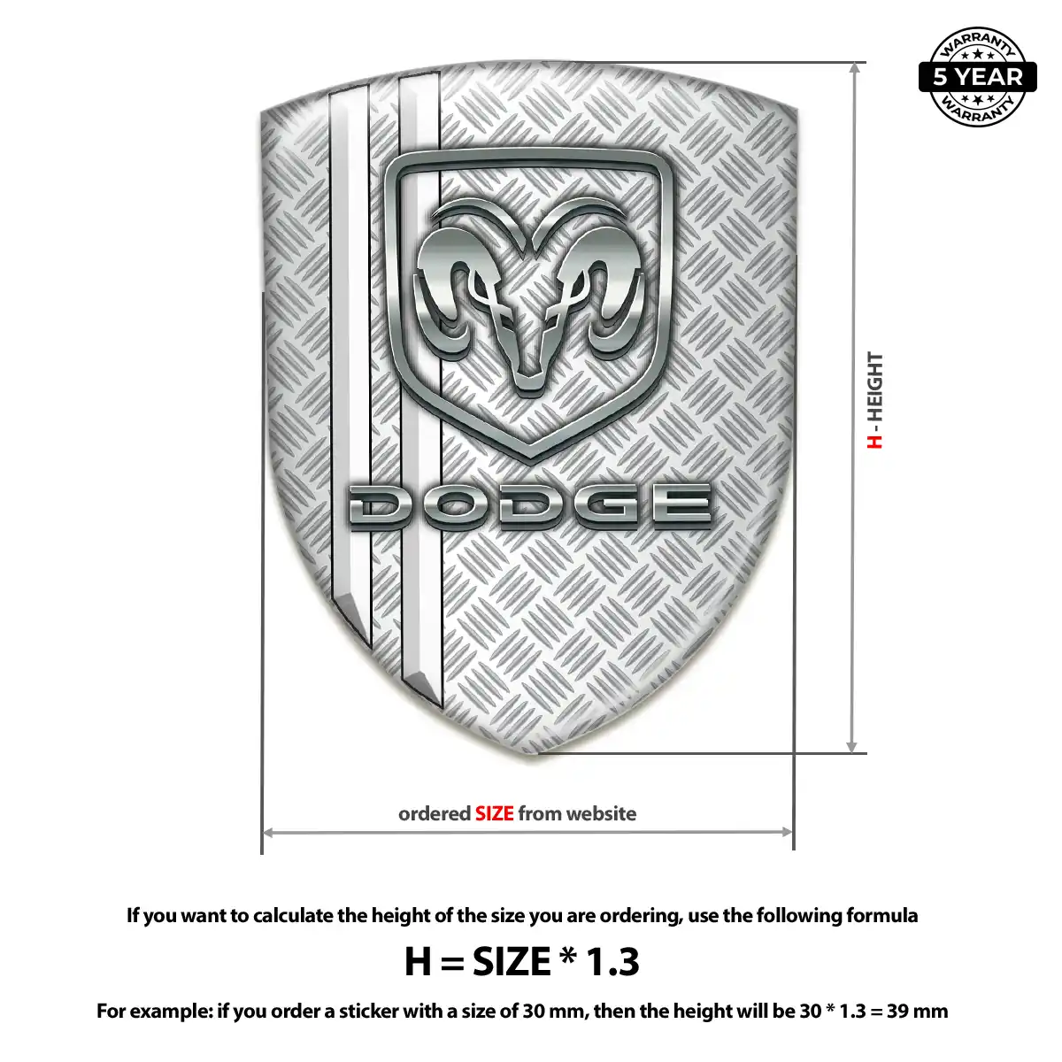 Dodge Car Emblem Overlay Sleek Style