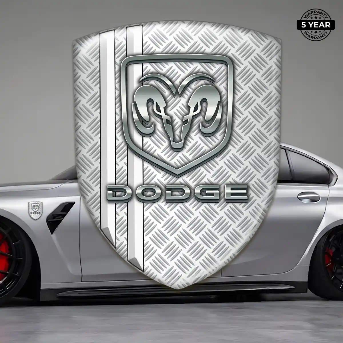 Dodge Car Emblem Overlay Sleek Style