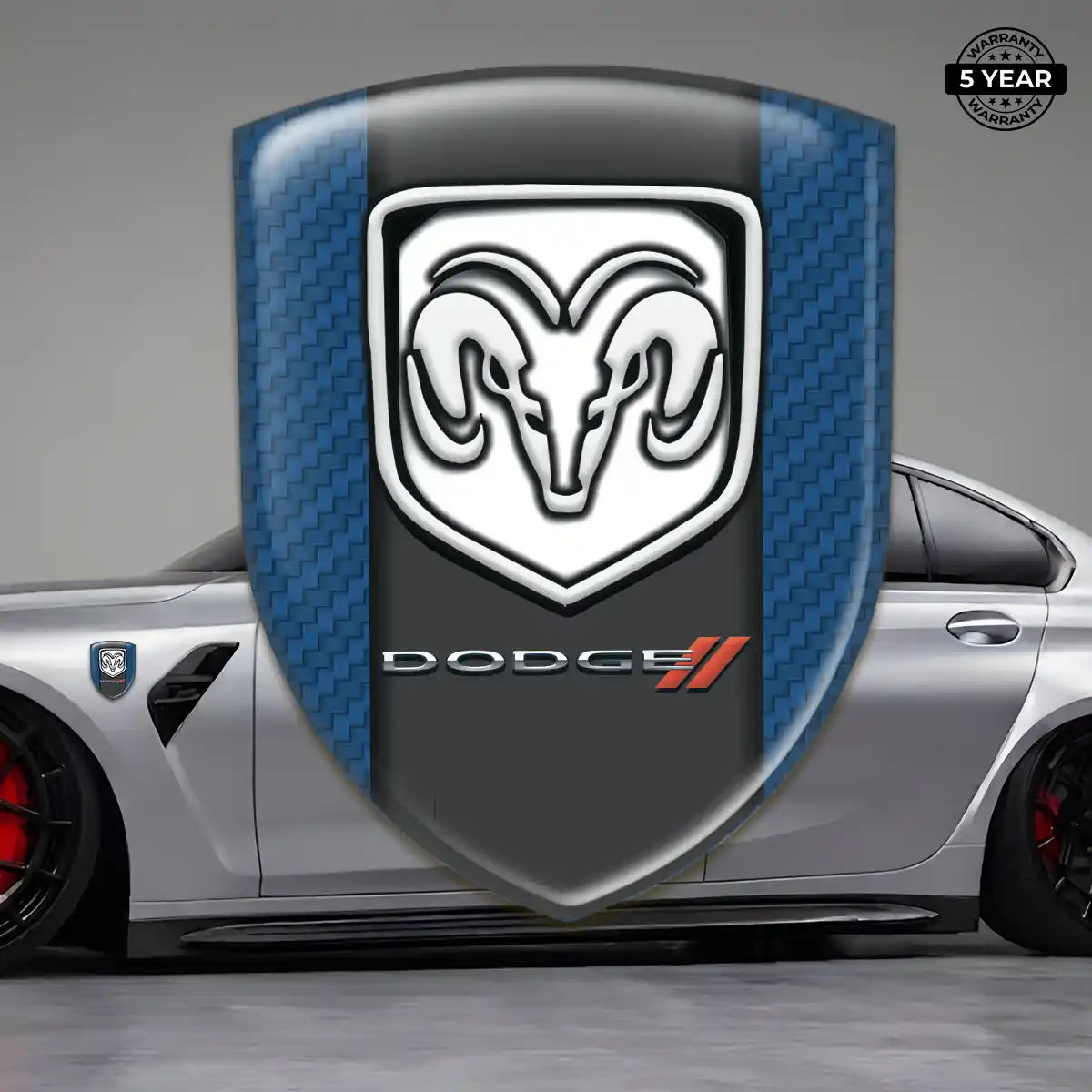Dodge Car Emblem Sticker Refined Design