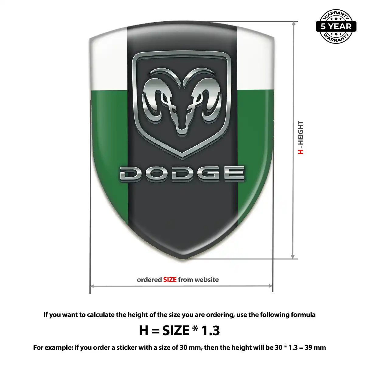 Dodge Car Logo Decal Sleek Style