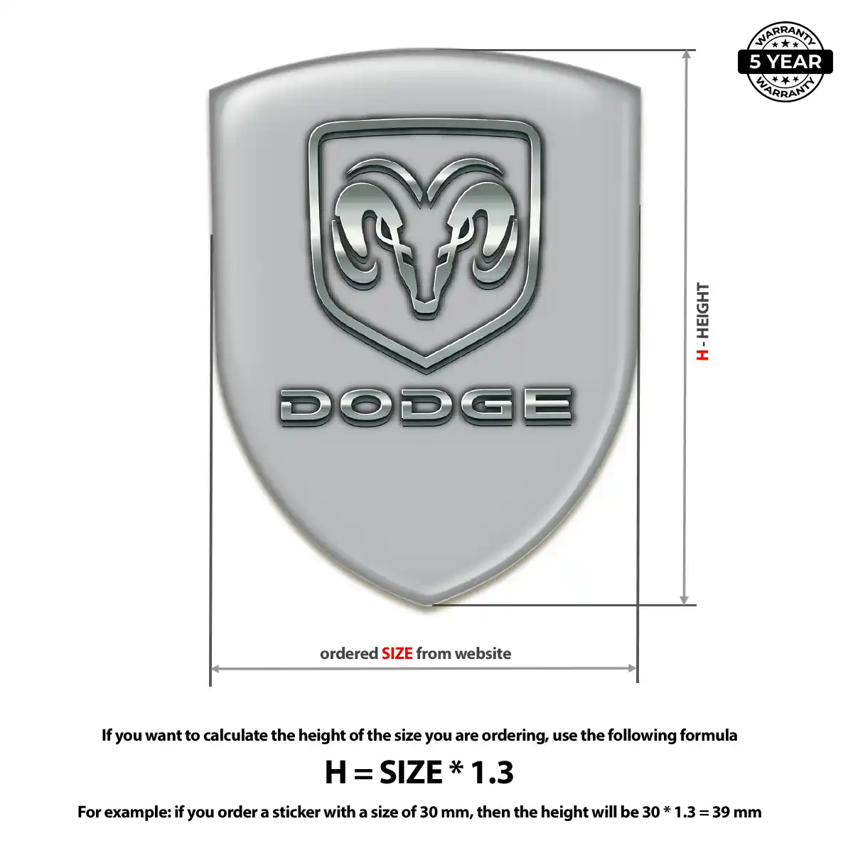 Dodge Crest Emblem Refined Design