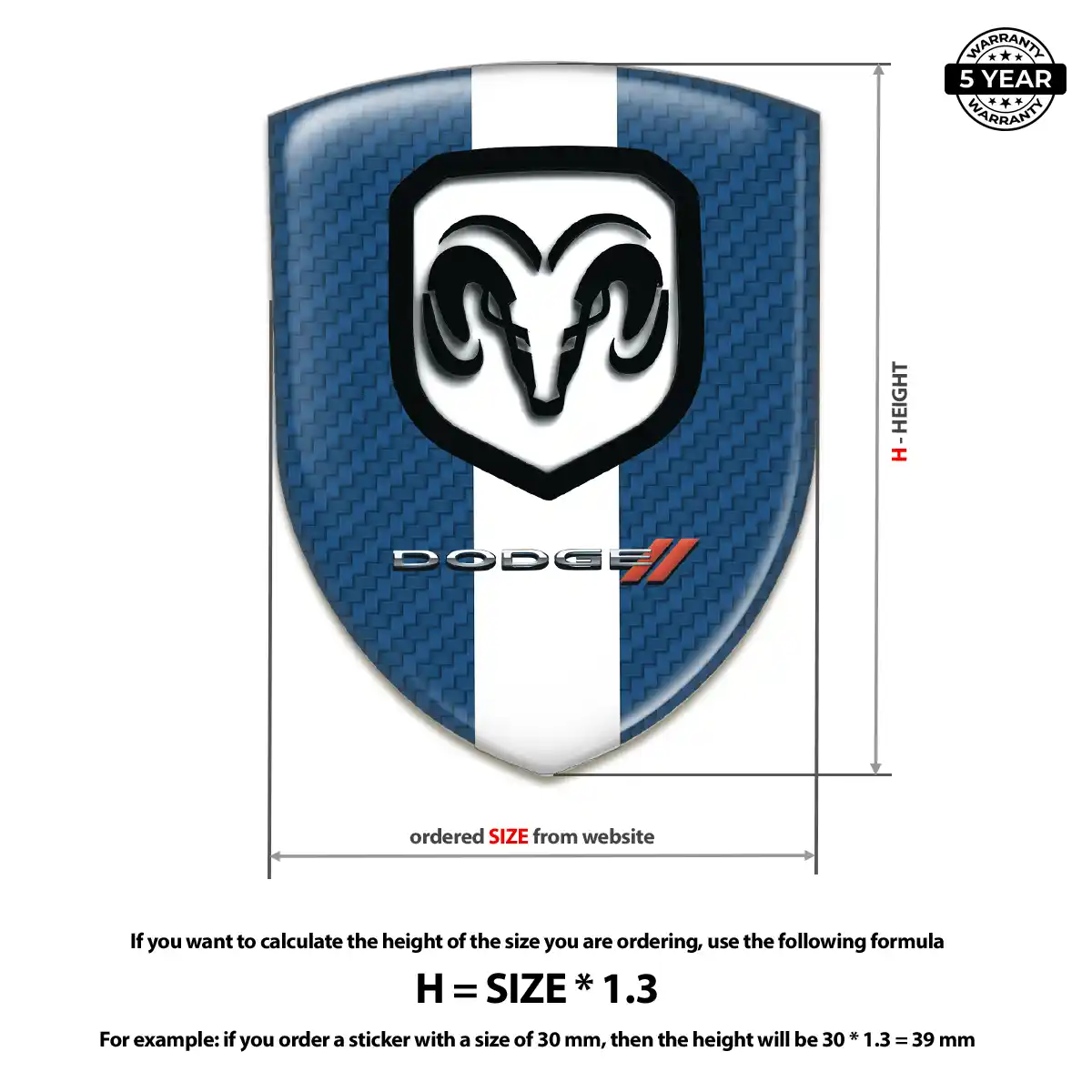 Dodge Crest Logo Emblem Refined Design