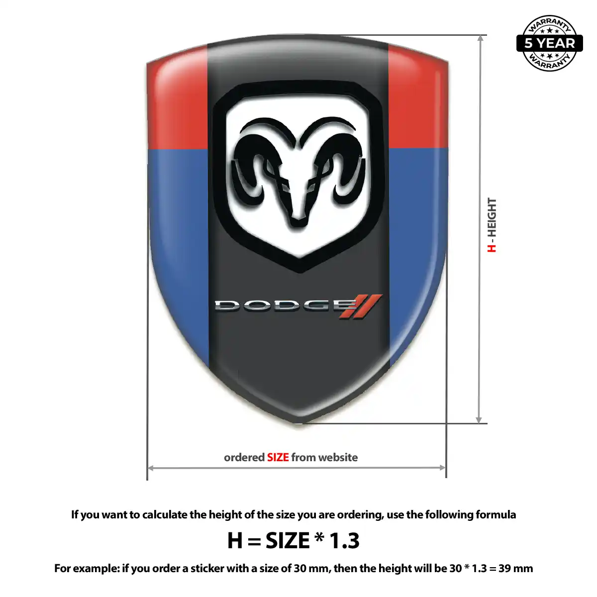 Dodge Crest Logo Emblem Sleek Style