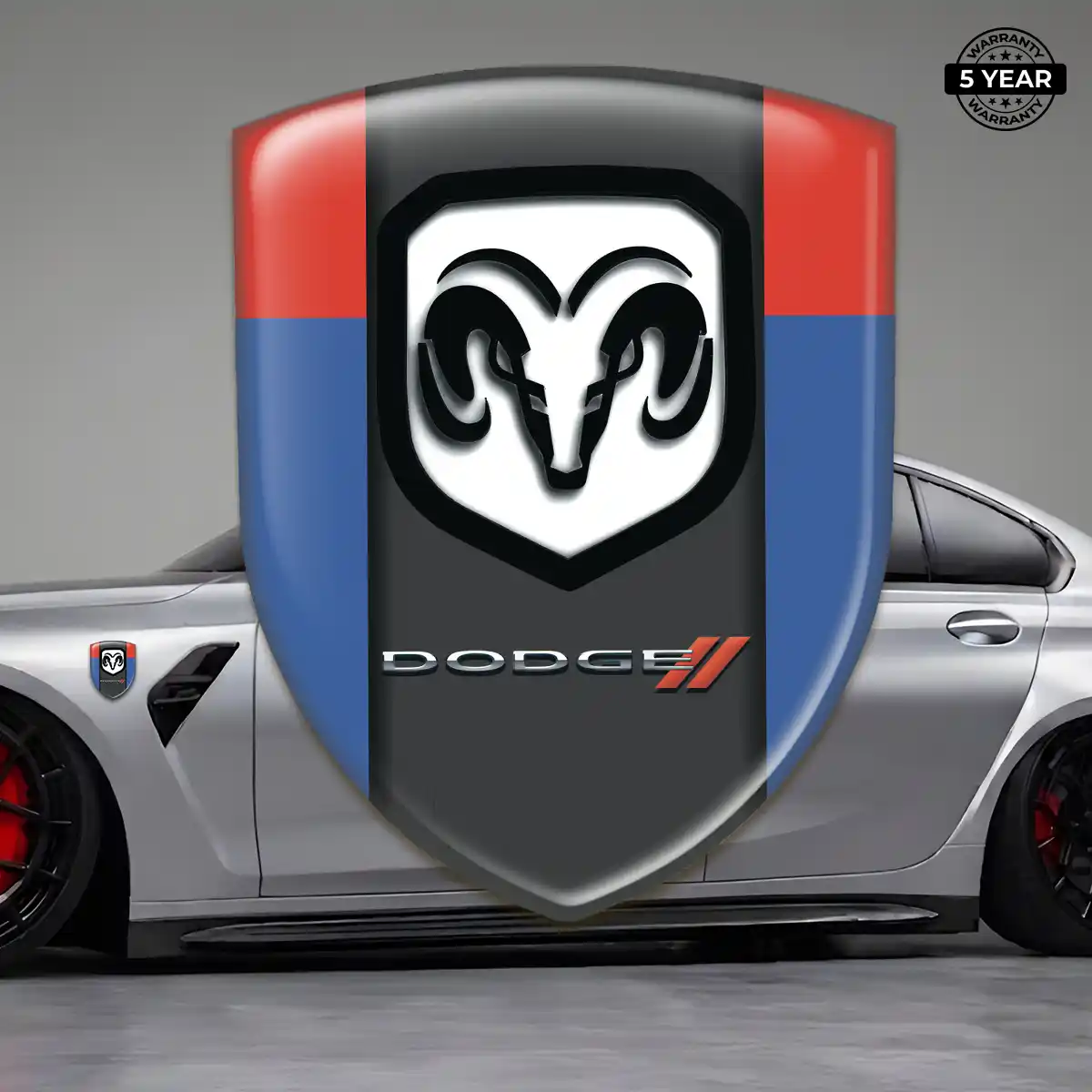 Dodge Crest Logo Emblem Sleek Style