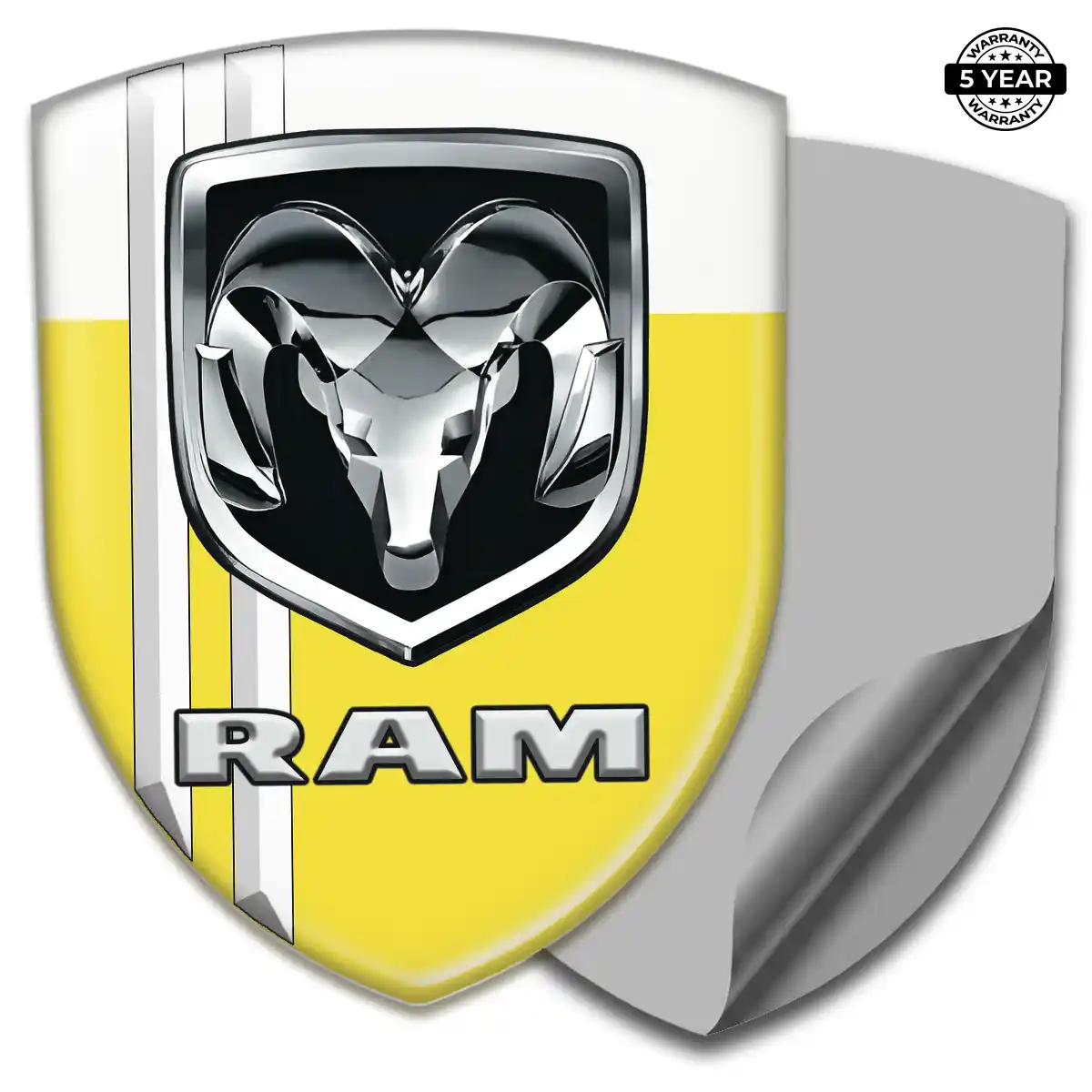 Dodge Domed Car Sticker Refined Design