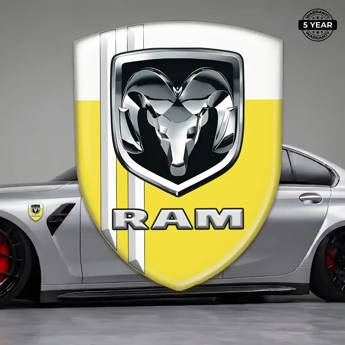Dodge Domed Car Sticker Refined Design