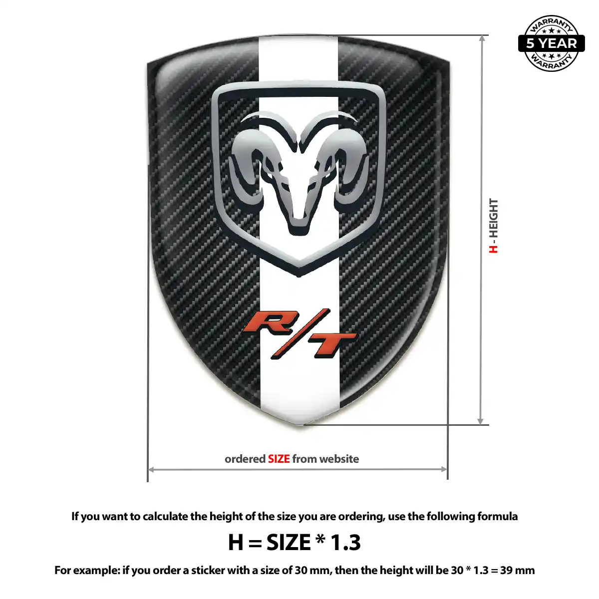 Dodge Domed Car Sticker Sleek Style