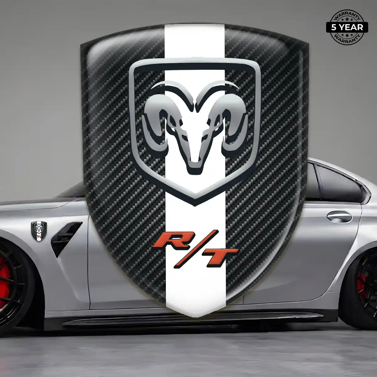 Dodge Domed Car Sticker Sleek Style
