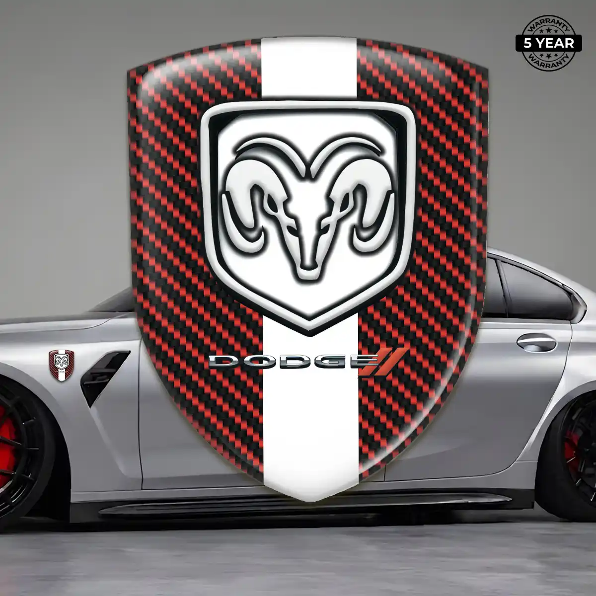 Dodge Domed Decal Sleek Style